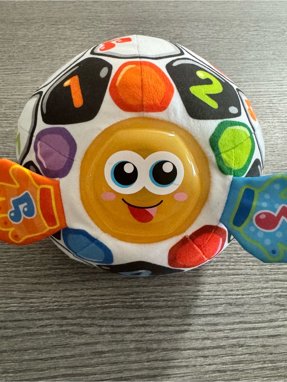 Vtech Bright Lights Soccer Ball plush 7" Interactive Toy Music/ Talking